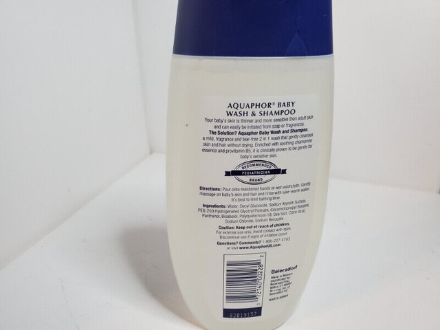 Aquaphor wash & shampoo/ shampooing  et savon pour bébé dans Bain, table à langer  à Ouest de l’Île - Image 2