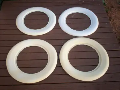 Vintage Clip On 3 1/2" Whitewalls, 14", View more