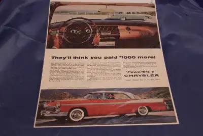1956 Chrysler Windsor Original Magazine Ad, View more