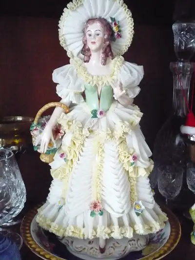 RARE LARGE SIZE DRESDEN DOLL APPROX 12 INCHES HIGH, View more