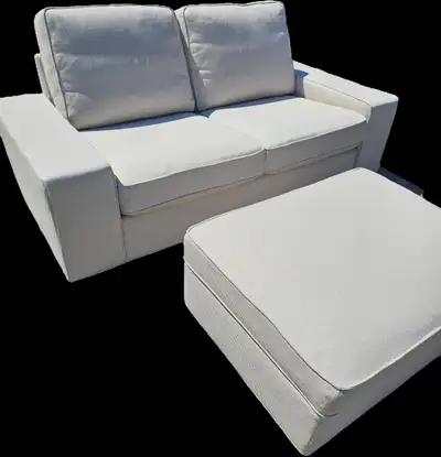*FREE DELIVERY* LIKE NEW BEIGE IKEA KIVIK LOVESEAT, View more