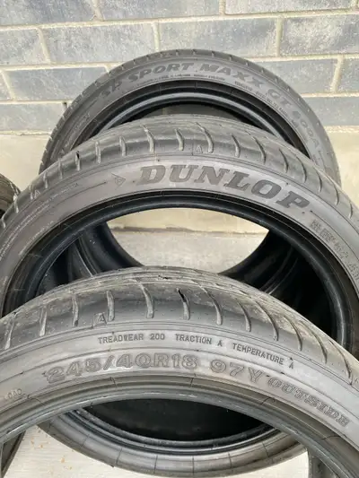 Set of 4 Dunlop SP Sport Maxx GT 600A tires. The tires were used for 6 months on my Subaru WRX. I re...