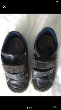 Geox brown leather shoes toddler 9 US