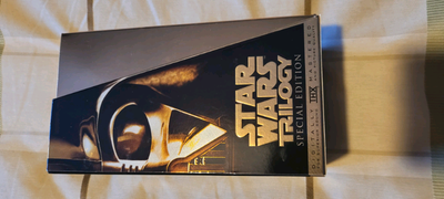 I have the Star Wars Trilogy on VHS for sale, boxes are in excellent condition, only watched once !...