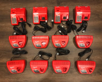 MILWAUKEE M12 AND M18 BATTERY CHARGERS!! 