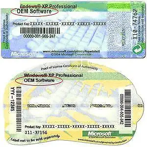 WINDOWS XP & WINDOWS VISTA OEM LICENSE KEY, View more