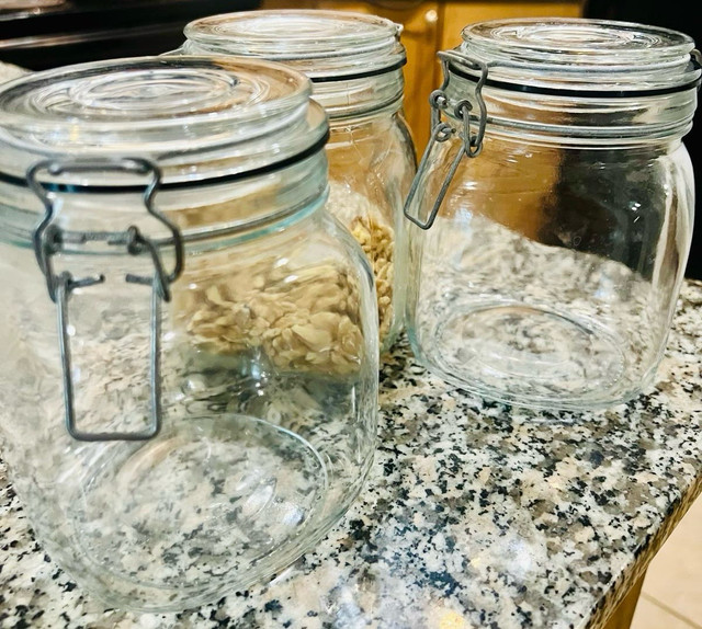 3 medium kitchen jars available for sale in Other in Mississauga / Peel Region