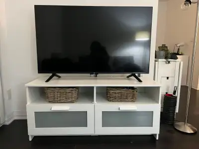 Selling several clean, modern furniture pieces in used-like-new condition. Everything has a sleek, n...