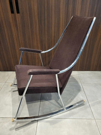 Bercante rockin chair seventies chrome
