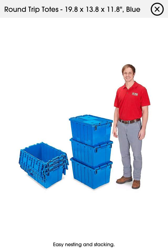 Storage totes 20$/1 or 18$/5plus or 800$/pallet in Storage Containers in Vernon - Image 3