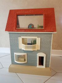 Vintage Doll House and Furniture - SOLD
