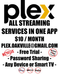 FREE TRIAL - Plex Server Combined All Streaming Service In 1 App