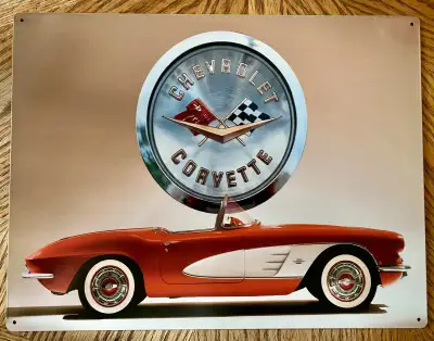 Great for any muscle car garage or man cave 12” x 15.75” in diameter made of metal Pickup only no de...