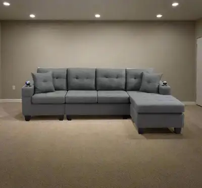 Brand New Sale Luxury Sectional Sofa Comfort Couch 4 L-Sofa, View more