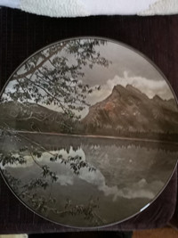 Famous places scenes put on plates