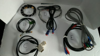 Lot de câbles audio et vidéo: optique, coaxial, DVI, VGA,et RGB