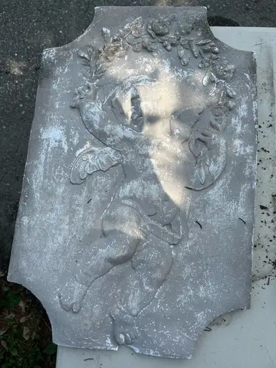 Concrete Cherub Plaque, View more