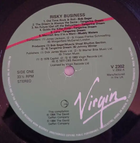 ''Risky Business'' Movie Soundtrack - Original UK 1984 Vinyl LP in Arts & Collectibles in Ottawa - Image 4