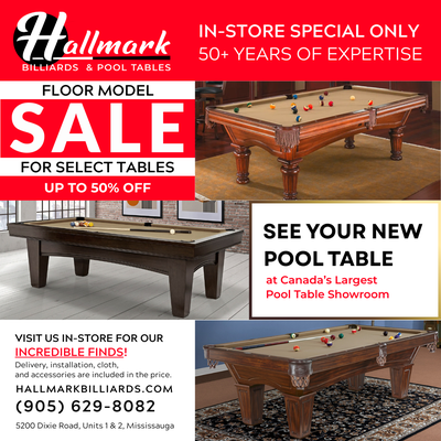 WWW.HALLMARKBILLIARDS.COM Build the Ultimate Game Room! Over 50 Years in Business serving the GTA -...