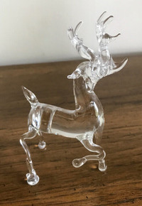 Reindeer Figurines  hand blown Vintage Style