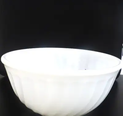 FIRE KING Mixing Bowl Milk Glass Mixer Bowl Excellent Condition - No Chips or Cracks - Stamped on th...