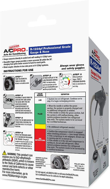 Air Conditioner Recharge Gauge and Hose Dispenser,  R1234yf in Other Parts & Accessories in City of Halifax - Image 2