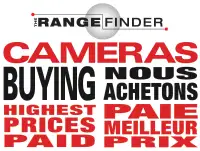 Nous Achetons/We Buy Cameras et Objectifs (Sell/Vendez )