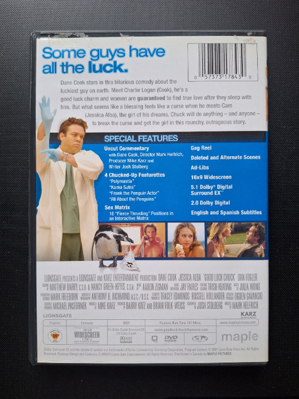 Good Luck Chuck - Movie - DVD in CDs, DVDs & Blu-ray in Mississauga / Peel Region - Image 4