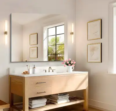 Large Frameless Mirror, View more