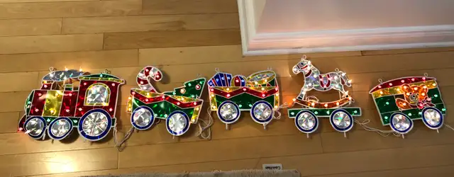Light-Up Holographic Train Holiday Christmas Decoration in Other in City of Toronto - Image 2