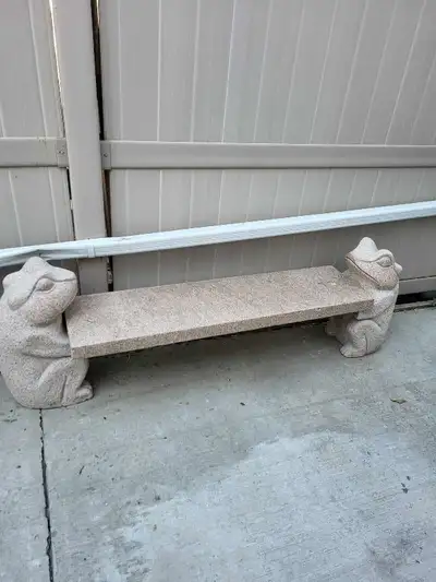 two frogs bench 2 statues and marble bench 150 obo, View more