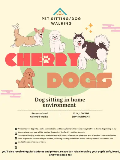 Welcome your dog into a safe, comfortable, and loving home while you’re away! I offer in-home dog si...