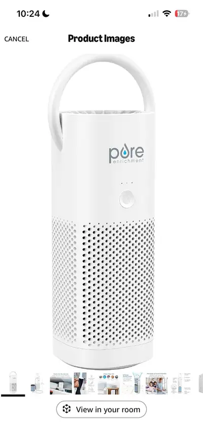Purezone Mini Portable Air Purifier -Brand New , View more