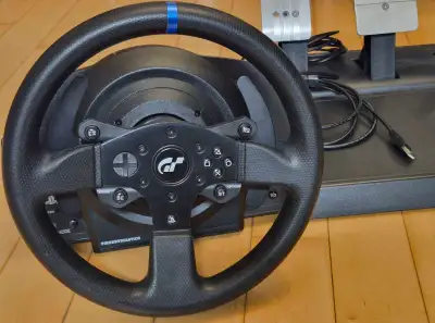 Thrustmaster T300RS GT wheel and pedals, View more