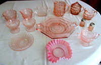 DEPRESSION GLASS - PINK