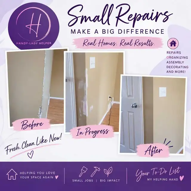 HANDY-LADY HELPER | Small Repairs • Assembly • Painting & More!