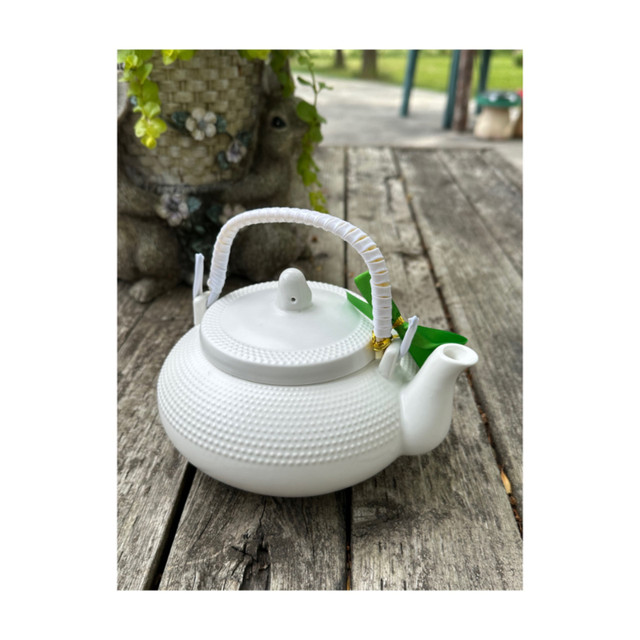 Sweet Expressions Regal Confections Ceramic Teapot Infuser White in Kitchen & Dining Wares in Winnipeg