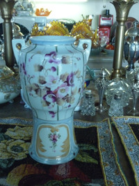 Beautiful Tall Antique Hand Painted "Nippon" Porcelain Vase