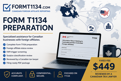 FORM T1134 PREPARATION – CANADIAN FOREIGN AFFILIATE REPORTING, View more