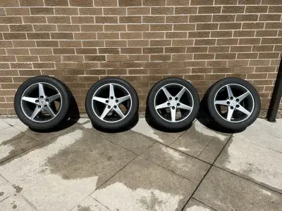 In mint condition No curb rash, bends or cracks Rims come on 205/50R16 Nitto Neo Gens Two tires have...