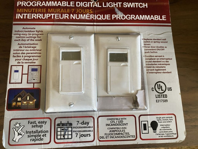 Two Programmable Light Switches in Electrical in Moncton
