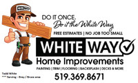 White Way Home Improvements - Do it once, Do it the White way.