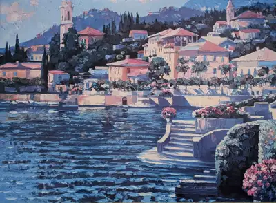 Howard Behrens, Large Framed Art Print "Lake Como", View more