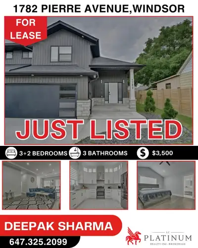 STOP SCROLLING – One of Windsor’s Best Luxury Rentals Just Hit the Market! 1782 Pierre Avenue, Winds...