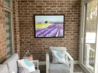 Lavender Field With Rural House In Provence - Country Wall Art