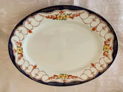 Antique Myott and Sons Rosemary Platter  and Covered Server, View more