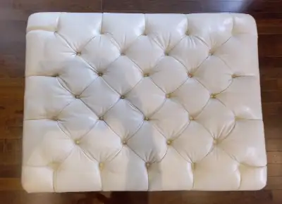 Tufted Leather Ottoman, View more