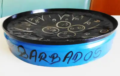 RARE !   BARBADOS FOLK ART 15 NOTE COLYPSO HANDPAN STEEL DRUM, View more