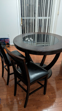 Height Dining Table with Two Chairs