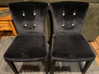 2 Black Decorative Chairs
